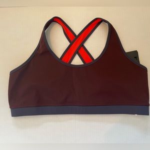 Foulaps Infinity Sports Bra, XL, Fudge Smoke